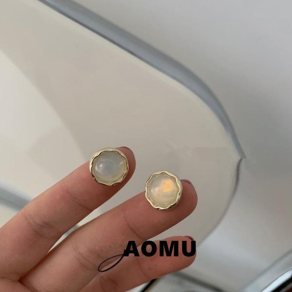 stud aomu fashion retro transparent resin round geometric earrings simple charm irregular small for women party, Golden;silver
stud aomu fashion retro transparent resin round geometric earrings simple charm irregular small for women party, Golden;silver