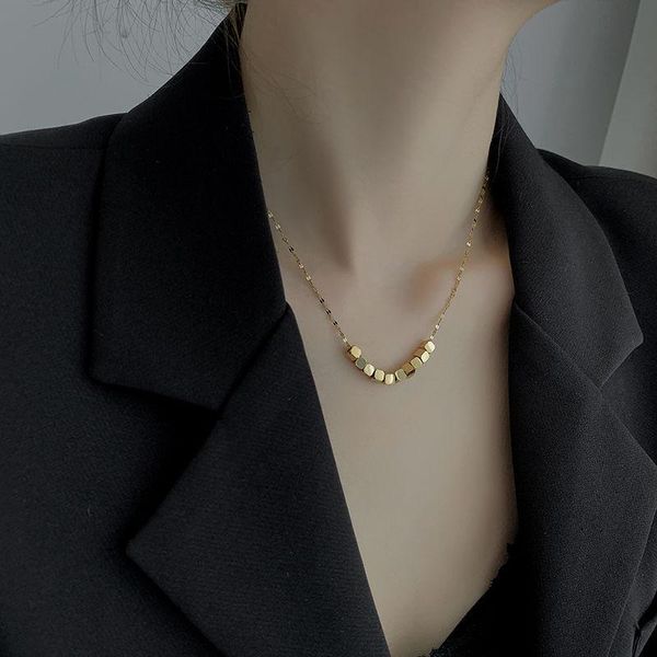 chains titanium steel non-fading square necklace women's high-end sense of clavicle sweater chain long versatile neckwear, Silver
chains titanium steel non-fading square necklace women's high-end sense of clavicle sweater chain long versatile neckwear, Silver