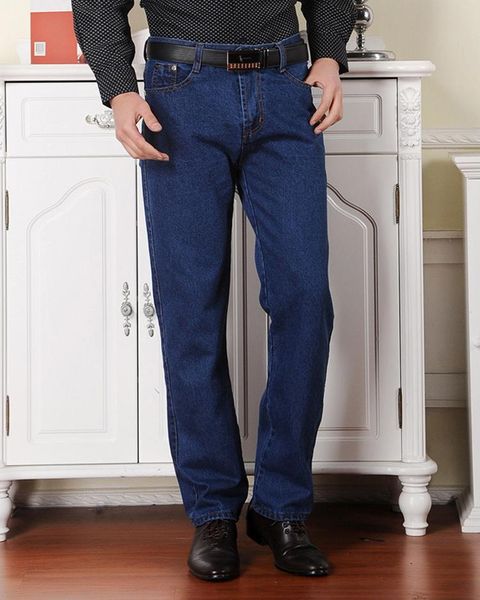men's jeans male spring plus size solid high straight pockets full length man winter oversized casual cotton zipper, Blue
men's jeans male spring plus size solid high straight pockets full length man winter oversized casual cotton zipper, Blue