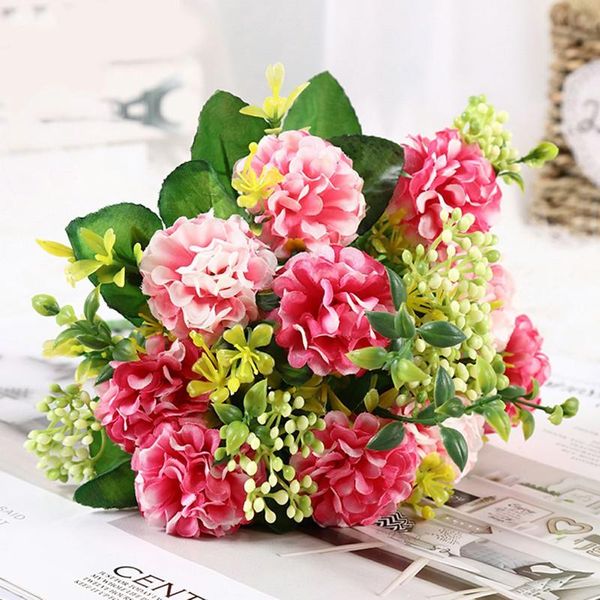 33cm 7 head artificial bridal wedding bouquet for home garden party silk fake flower table decoration p props hydrangea 009
33cm 7 head artificial bridal wedding bouquet for home garden party silk fake flower table decoration p props hydrangea 009