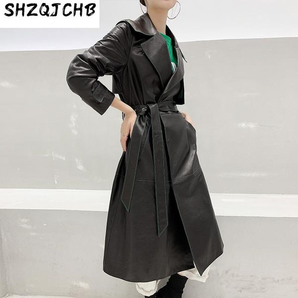 women's leather & faux jchb 2021 haining concubine autumn clothing sheep windbreaker mid-length genuine coat belt slim fashion, Black
women's leather & faux jchb 2021 haining concubine autumn clothing sheep windbreaker mid-length genuine coat belt slim fashion, Black