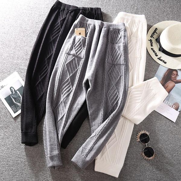women's pants & capris plus size 2xl 2021 autumn fashion women harem loose casual elastic waist ankle length knitted, Black;white
women's pants & capris plus size 2xl 2021 autumn fashion women harem loose casual elastic waist ankle length knitted, Black;white