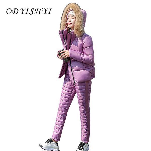 women's two piece pants natural fur collar warm ski suit set 2021 winter down cotton jacket parka women snow coat 2-piece sets qq124, White
women's two piece pants natural fur collar warm ski suit set 2021 winter down cotton jacket parka women snow coat 2-piece sets qq124, White