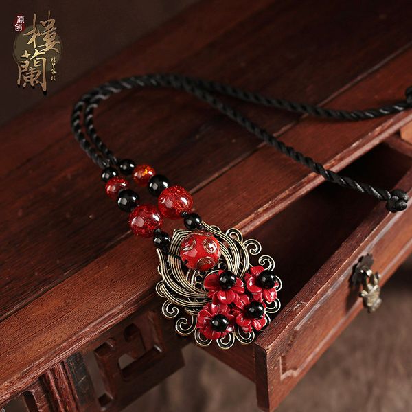 xianlan342 national wind necklace red decoration pendant clothing accessories pendant chain of clavicle tide restoring ancient way, Silver
xianlan342 national wind necklace red decoration pendant clothing accessories pendant chain of clavicle tide restoring ancient way, Silver