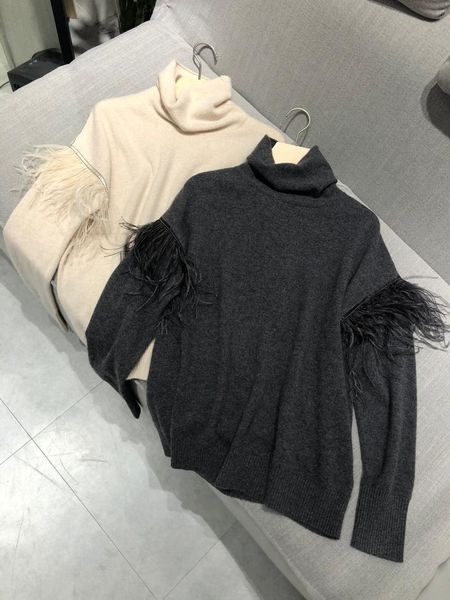 women's sweaters ladies 2021 fashion long sleeve casual stitching ostrich wool cashmere sweater 1028, White;black
women's sweaters ladies 2021 fashion long sleeve casual stitching ostrich wool cashmere sweater 1028, White;black