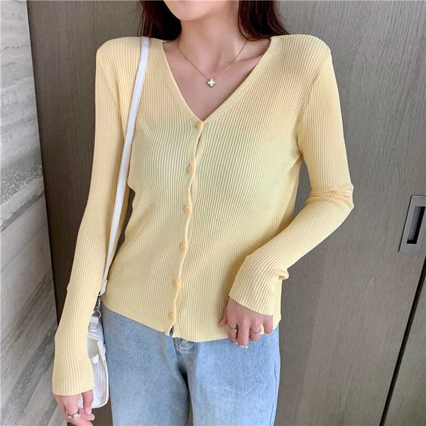 women's t-shirt single breasted spring t-shirts women v-neck long sleeve striped shirts korean elegant slim fit candy yellow, White
women's t-shirt single breasted spring t-shirts women v-neck long sleeve striped shirts korean elegant slim fit candy yellow, White