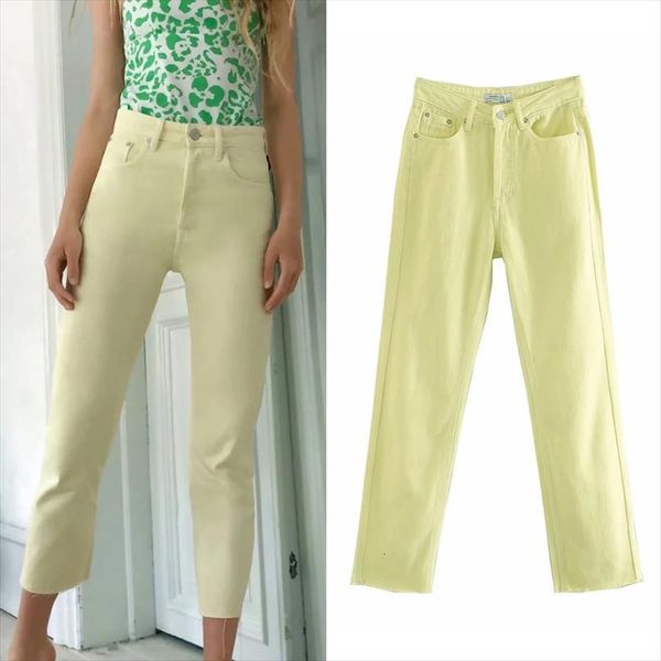 za spring trousers white women capris high waist casual straight fashion button zip denim, Black;white
za spring trousers white women capris high waist casual straight fashion button zip denim, Black;white