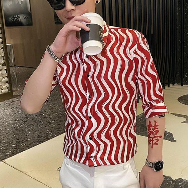 fashion men striped shirts 2021 summer short sleeve streetwear shirt slim casual social party nightclub clothing chemise homme men's, White;black
fashion men striped shirts 2021 summer short sleeve streetwear shirt slim casual social party nightclub clothing chemise homme men's, White;black