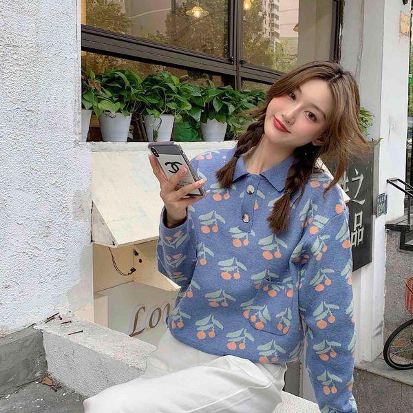 knits autumn sweet female turtleneck pullovers lovely cherry knitting sweatshirt women's, White
knits autumn sweet female turtleneck pullovers lovely cherry knitting sweatshirt women's, White