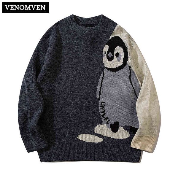harajuku vintage anime oversized knitted men gr winter hip hop jumper cute penguin pullover women's grandpa ugly sweater, Black
harajuku vintage anime oversized knitted men gr winter hip hop jumper cute penguin pullover women's grandpa ugly sweater, Black