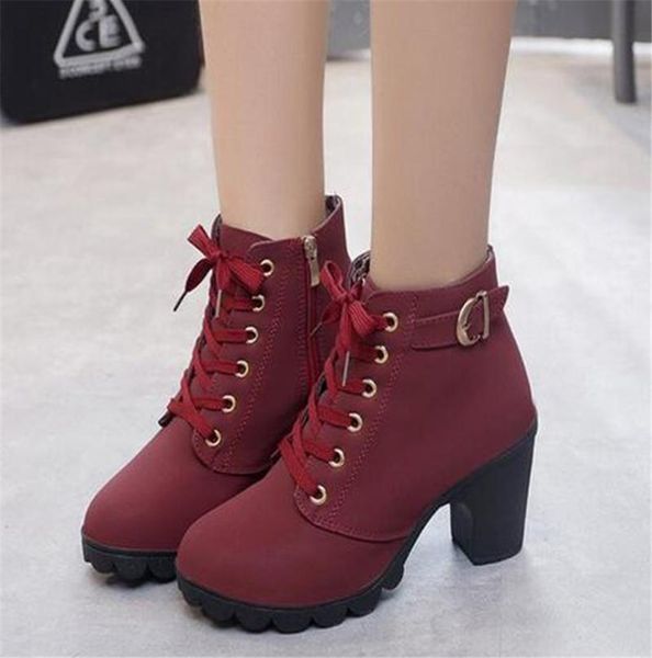 boots plus size ankle women platform high heels women's buckle shoes thick heel short boot ladies drop, Black
boots plus size ankle women platform high heels women's buckle shoes thick heel short boot ladies drop, Black