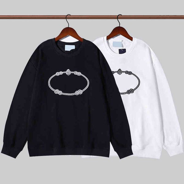 french designer hoodies prad22 ring badge letter printing triangle logo round neck sweatshirt men and women couple soft loose pullover, Black
french designer hoodies prad22 ring badge letter printing triangle logo round neck sweatshirt men and women couple soft loose pullover, Black