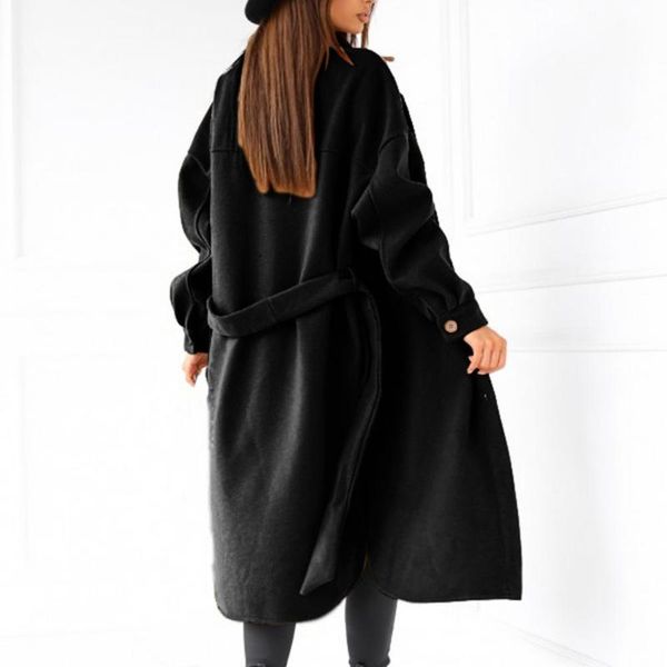women's wool & blends overcoat warm winter coat autumn belt casual solid color pockets oversize, Black
women's wool & blends overcoat warm winter coat autumn belt casual solid color pockets oversize, Black