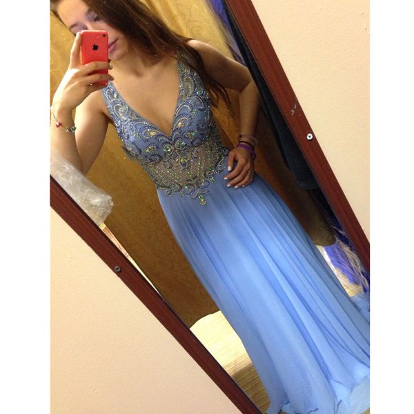 off shoulder v neck chiffon prom dresses major beaded floor length evening dresses, Black
off shoulder v neck chiffon prom dresses major beaded floor length evening dresses, Black