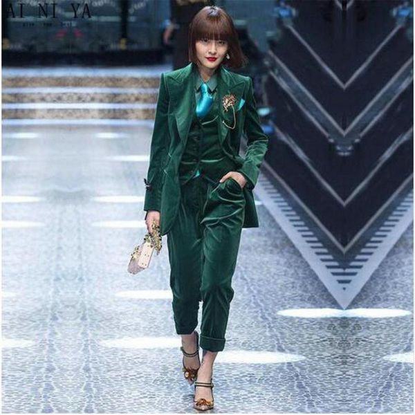 dark green women business suits 3 piece set tuxedo female trouser suit ladies office uniform elegant pant women's two pants, White
dark green women business suits 3 piece set tuxedo female trouser suit ladies office uniform elegant pant women's two pants, White