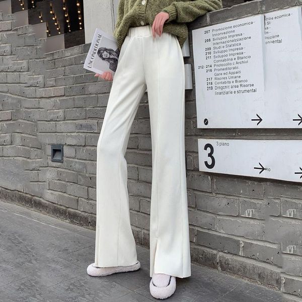korean version japanese casual pants spring autumn fashion high waist temperament wide legs split elastic women's & capris, Black;white
korean version japanese casual pants spring autumn fashion high waist temperament wide legs split elastic women's & capris, Black;white