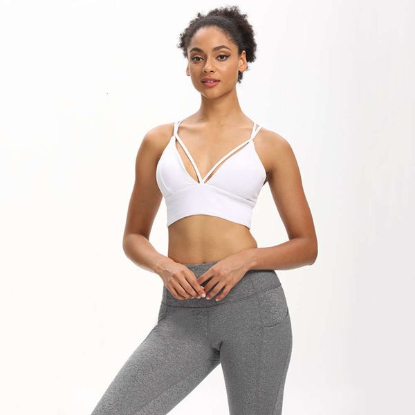 cross back tracksuits women's yoga bra running shockproof sports underwear same fitns vt, Gray
cross back tracksuits women's yoga bra running shockproof sports underwear same fitns vt, Gray