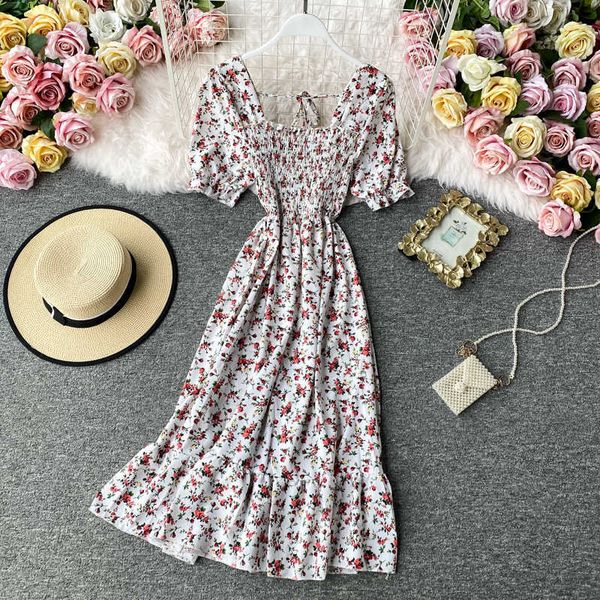 women summer dresses square collar streetwear a-line beach chiffon floral puff sleeve long dress moda feminina verao 210625, Black;gray
women summer dresses square collar streetwear a-line beach chiffon floral puff sleeve long dress moda feminina verao 210625, Black;gray