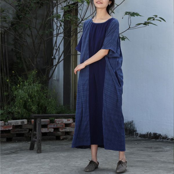 johnature vintage summer women dresses cotton linen patchwork color female o-neck short sleeve loose irregular dresses 210521, Black;gray
johnature vintage summer women dresses cotton linen patchwork color female o-neck short sleeve loose irregular dresses 210521, Black;gray