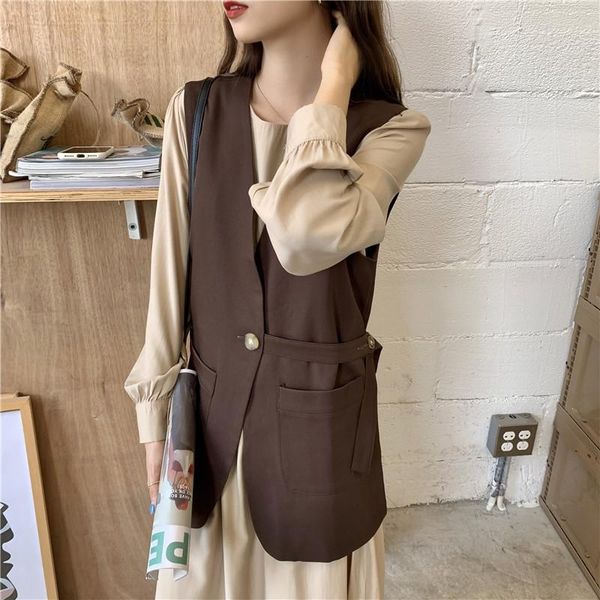 women's vests alien kitty 2021 spring korean fashionable suit vest women coat waistcoat v-neck ladies jacket chic female minimalism, Black;white
women's vests alien kitty 2021 spring korean fashionable suit vest women coat waistcoat v-neck ladies jacket chic female minimalism, Black;white