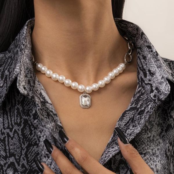 baroque pearl women necklace bridal gothic tennis beaded chains aesthetic neck jewelry choker pedants, Silver
baroque pearl women necklace bridal gothic tennis beaded chains aesthetic neck jewelry choker pedants, Silver