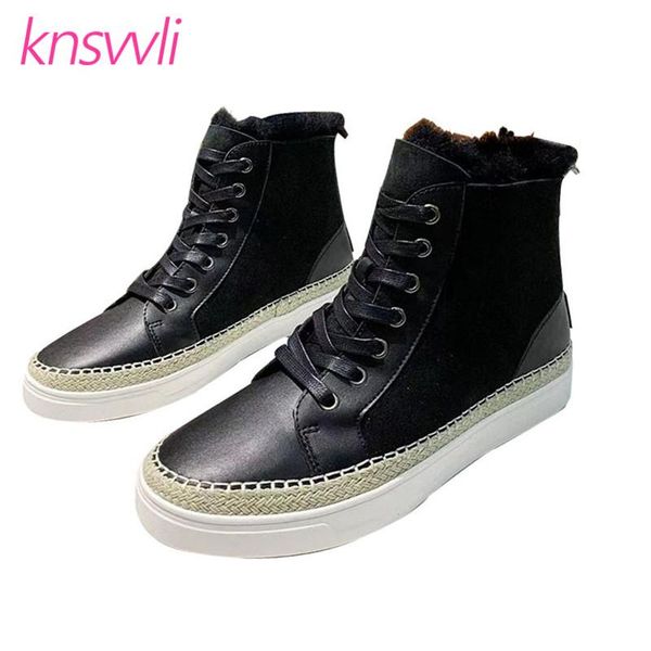 boots round toe snow women winter sheep wool warm short lace up fur shoes flat ankle woman zapatillas mujer, Black
boots round toe snow women winter sheep wool warm short lace up fur shoes flat ankle woman zapatillas mujer, Black