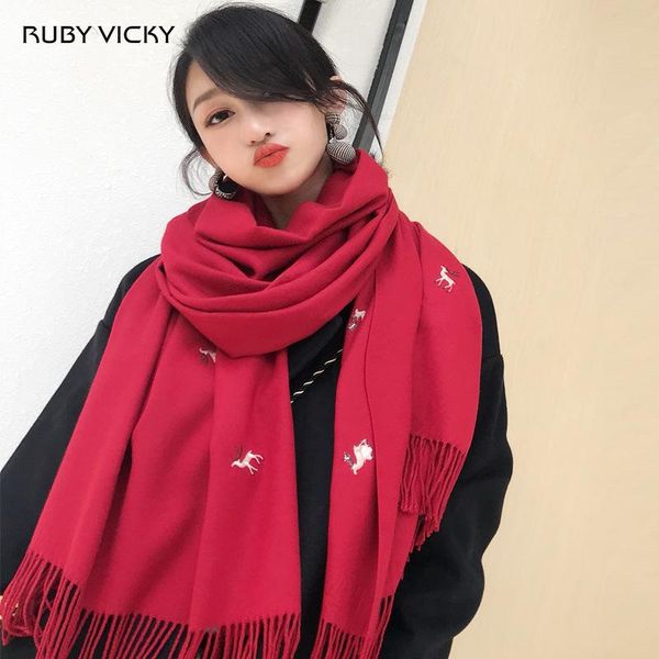 scarves christmas embroidery deer thickened long warm cashmere winter scarf / bib shawl for women or men, Blue;gray
scarves christmas embroidery deer thickened long warm cashmere winter scarf / bib shawl for women or men, Blue;gray