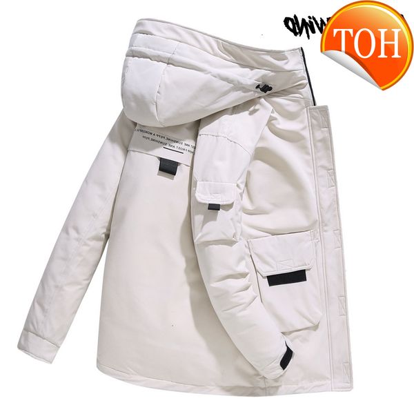 -20 degree winter jacket men parkas coat white duck down parka fashion hooded collar thick warm outerwear windbreaker, Black
-20 degree winter jacket men parkas coat white duck down parka fashion hooded collar thick warm outerwear windbreaker, Black