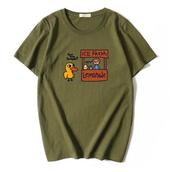 men's t-shirts summer t-shirt men fashion cartoon duck print 100% cotton tshirt tee plus size breathable quality clothing, White;black
men's t-shirts summer t-shirt men fashion cartoon duck print 100% cotton tshirt tee plus size breathable quality clothing, White;black
