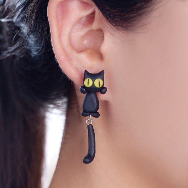 new design fashion 100% handmade polymer clay earring yellow eyes cat 3d animal stud earrings for women ear stud jewelry brincos, Golden;silver
new design fashion 100% handmade polymer clay earring yellow eyes cat 3d animal stud earrings for women ear stud jewelry brincos, Golden;silver