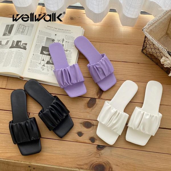 slippers pleated women flat shoes slip on female summer casual slides square toe ladies shoe woman fashion slipper11, Black
slippers pleated women flat shoes slip on female summer casual slides square toe ladies shoe woman fashion slipper11, Black