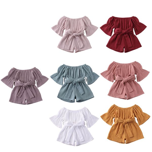 2021 summer baby girls cotton linen rompers kids flare sleeve solid sashes jumpsuit outfits baby girls cotton one-pieces clothes, Blue
2021 summer baby girls cotton linen rompers kids flare sleeve solid sashes jumpsuit outfits baby girls cotton one-pieces clothes, Blue