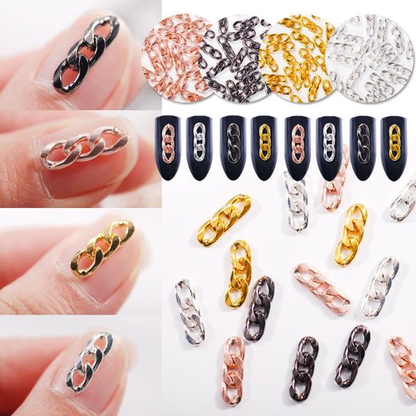 nail art decorations nails decor fashion metal chain gold/silver/black/rose gold punk style design alloy manicure accessories 20pcs/pack, Silver;gold
nail art decorations nails decor fashion metal chain gold/silver/black/rose gold punk style design alloy manicure accessories 20pcs/pack, Silver;gold