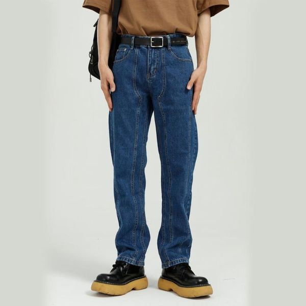 men's jeans male harajuku streetwear vintage hip hop denim pants korean straight slim fit wash solid color trousers, Blue
men's jeans male harajuku streetwear vintage hip hop denim pants korean straight slim fit wash solid color trousers, Blue