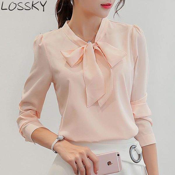 harajuku summer autumn bow blouse women elegant long sleeve chiffon white pink korean office ladies shirts female clothing women's blou
harajuku summer autumn bow blouse women elegant long sleeve chiffon white pink korean office ladies shirts female clothing women's blou