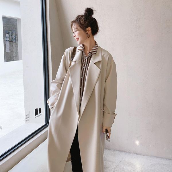 women's trench coats 2021 autumn fashion women coat classic turn down collar long sleeve blet chic loose high quality, Tan;black
women's trench coats 2021 autumn fashion women coat classic turn down collar long sleeve blet chic loose high quality, Tan;black