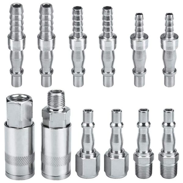 pneumatic tools 12pcs british compressed air connectors 1/4 inch bsp quick connector coupling plug for hose compressor fittings
pneumatic tools 12pcs british compressed air connectors 1/4 inch bsp quick connector coupling plug for hose compressor fittings