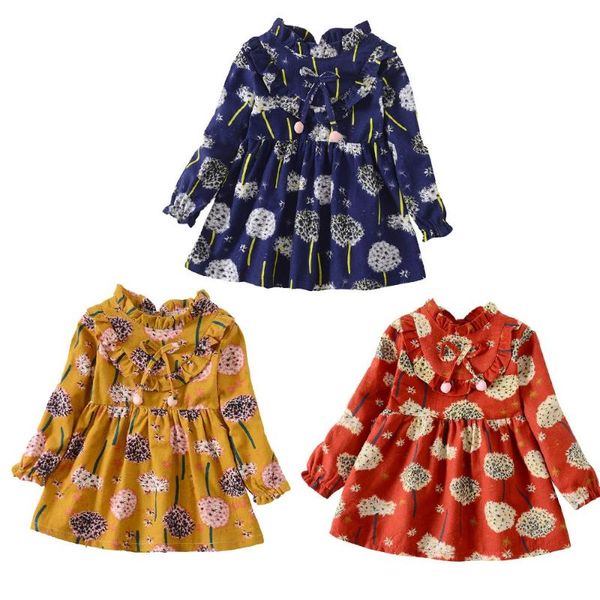 girl dress kids spring autumn children's clothing bow print long sleeve princess for baby girl's dresses, Red;yellow
girl dress kids spring autumn children's clothing bow print long sleeve princess for baby girl's dresses, Red;yellow