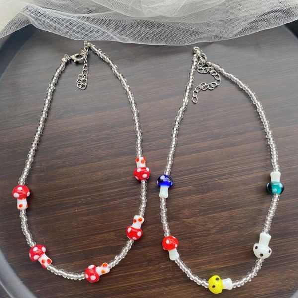 chokers aomu 2021 summer fashion creative colorful transparent mushroom acrylic beaded necklace for women personality jewelry, Golden;silver
chokers aomu 2021 summer fashion creative colorful transparent mushroom acrylic beaded necklace for women personality jewelry, Golden;silver