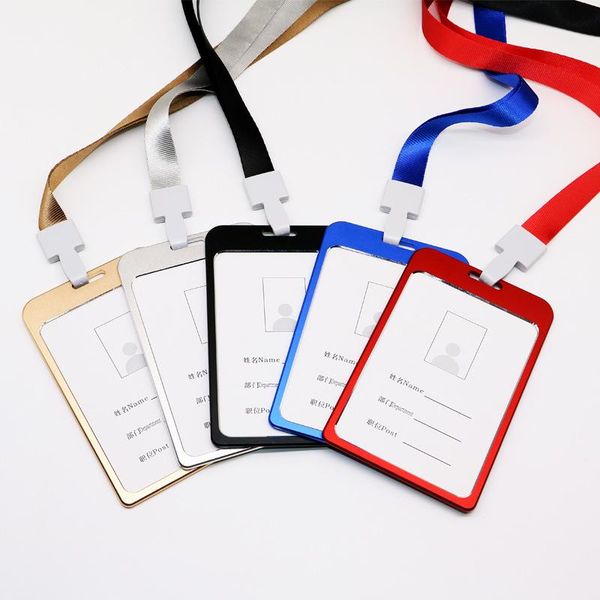 card holders simple 1pc high-end work holder with rope bus student aluminum alloy id, Brown;gray
card holders simple 1pc high-end work holder with rope bus student aluminum alloy id, Brown;gray