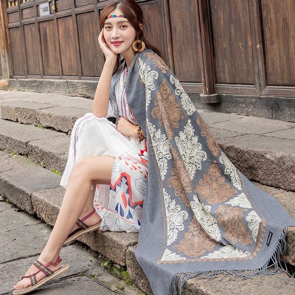 scarves 2021 women embroidery cashmere scarf winter thicken blanket wraps tassel ladies soft long pashmina shawls warm foulard, Blue;gray
scarves 2021 women embroidery cashmere scarf winter thicken blanket wraps tassel ladies soft long pashmina shawls warm foulard, Blue;gray