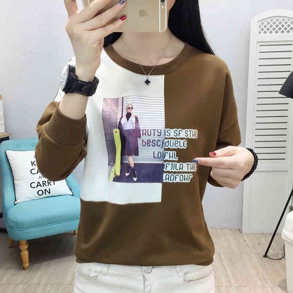 women's jackets letter of printing plus female size pullover autumn sweatshirt contrast colour long sleeve casual woman sweat femme 74j, Black;brown
women's jackets letter of printing plus female size pullover autumn sweatshirt contrast colour long sleeve casual woman sweat femme 74j, Black;brown