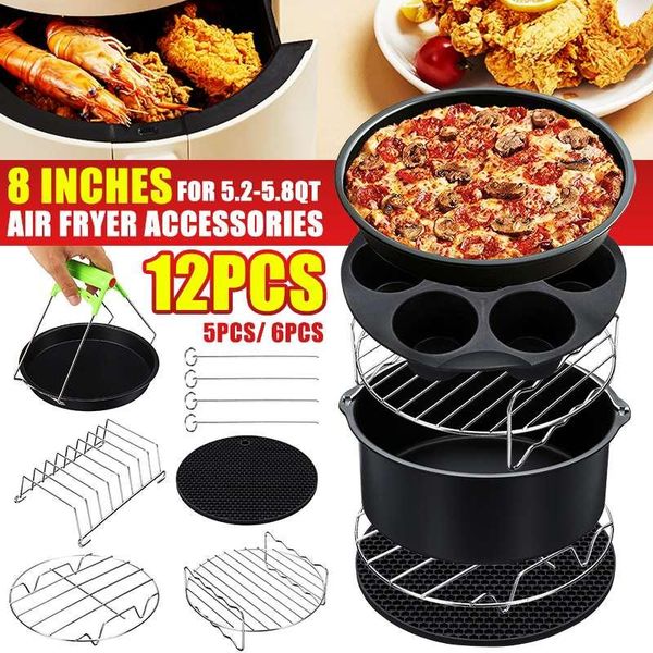 air fryers 8 inch fryer accessories set baking basket pizza plate grill pot kitchen cooking tool electric deep parts
air fryers 8 inch fryer accessories set baking basket pizza plate grill pot kitchen cooking tool electric deep parts