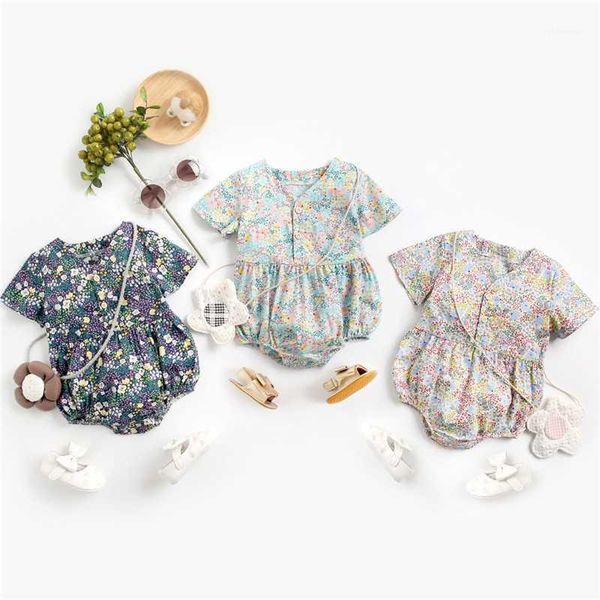 flower baby girls clothing born floral rompers short sleeve jumpsuit playsuit summer clothes1, Blue 
flower baby girls clothing born floral rompers short sleeve jumpsuit playsuit summer clothes1, Blue