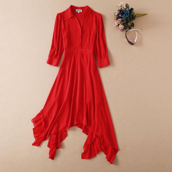 casual dresses elegant ruffles irregular midi party dress 2021 women runway designers red chiffon, Black;gray
casual dresses elegant ruffles irregular midi party dress 2021 women runway designers red chiffon, Black;gray