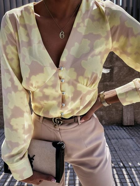 women's polos casual long-sleeved printed shirt v-neck single-breasted cardigan women 2021 summer fashion clothing, White
women's polos casual long-sleeved printed shirt v-neck single-breasted cardigan women 2021 summer fashion clothing, White