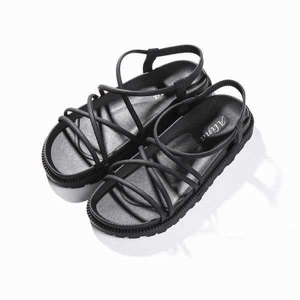 net red sandals female casual daily students all-match trend ins beach flat roman shoes, Black
net red sandals female casual daily students all-match trend ins beach flat roman shoes, Black