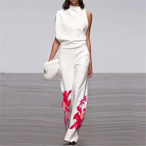 gym clothing lugentolo jumpsuits women sleeveless print high collar long bodysuit straight casual 2021 autumn fashion womens jumpsuit, White;black
gym clothing lugentolo jumpsuits women sleeveless print high collar long bodysuit straight casual 2021 autumn fashion womens jumpsuit, White;black