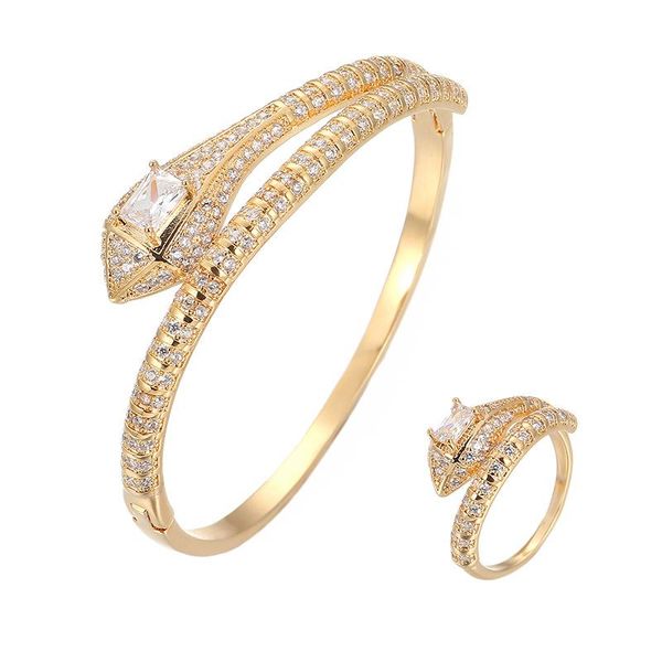 earrings & necklace women's snake bone shaped zircon bracelet ring two piece set temperament fashion jewelry 2, Silver
earrings & necklace women's snake bone shaped zircon bracelet ring two piece set temperament fashion jewelry 2, Silver