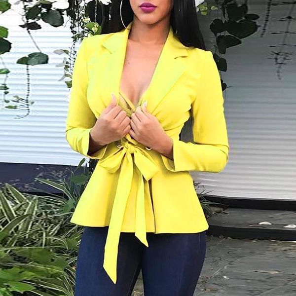 women's jackets slim coat ladies jacket fashion women long sleeve v neck bandage blazer elegant suit w912, Black;brown
women's jackets slim coat ladies jacket fashion women long sleeve v neck bandage blazer elegant suit w912, Black;brown